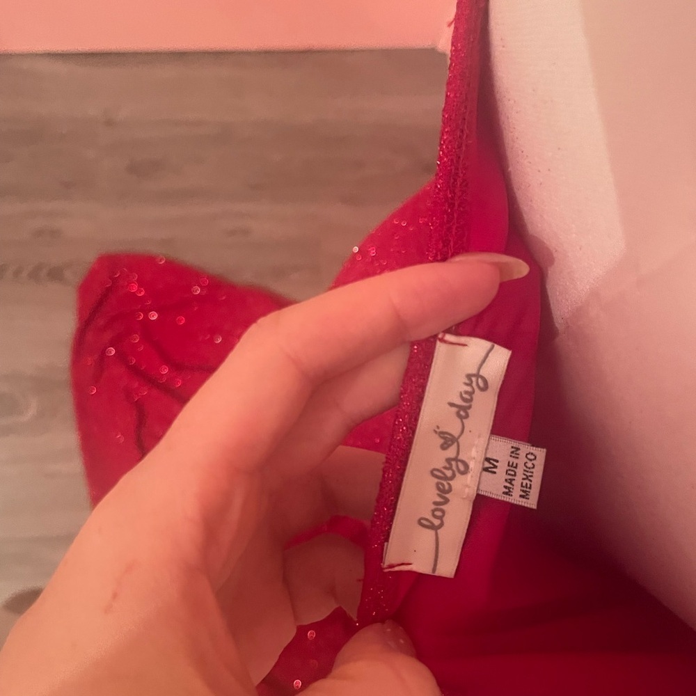 Lovely Day Sparkling Red Maxi Dress - Picture 5 of 5